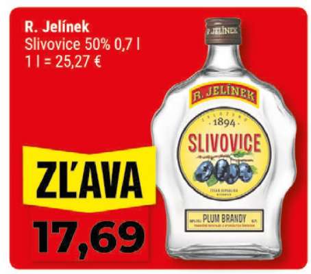 R. Jelínek Slivovice 50% 0,7 l
