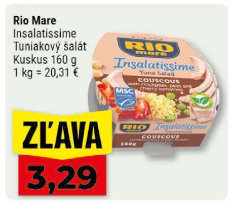 Rio Mare Insalatissime Tuniakový šalát Kuskus 160 g