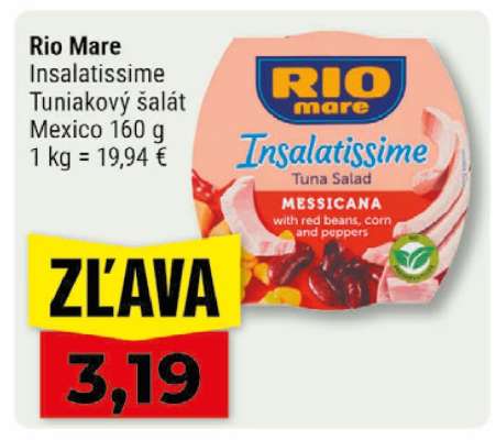 Rio Mare Insalatissime Tuniakový šalát Mexico 160 g