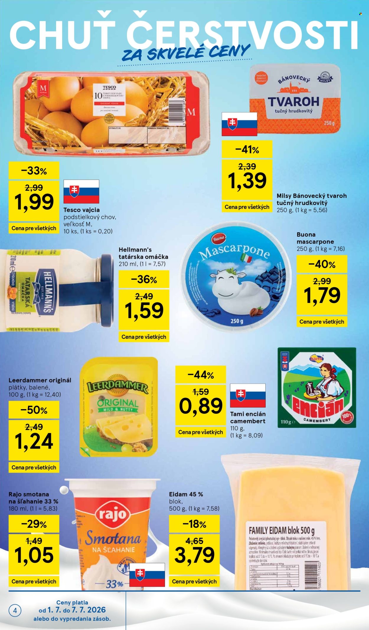 Leták TESCO supermarket - 1.7.2026 - 7.7.2026. Strana 4