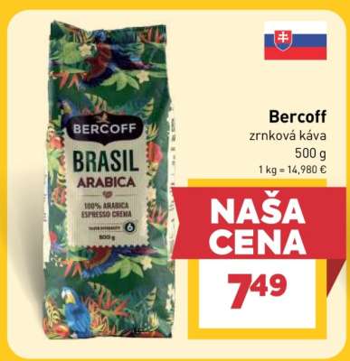BERCOFF Zrnková káva