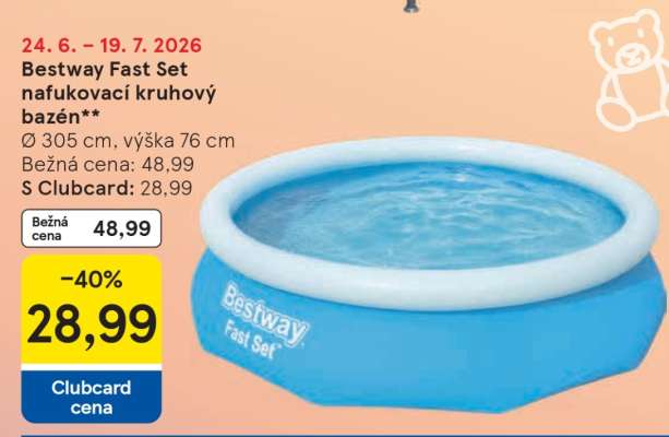 Bestway Fast Set nafukovací kruhový bazén