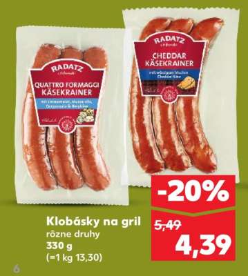 Klobásky na gril