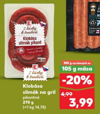 Klobása slimák na gril