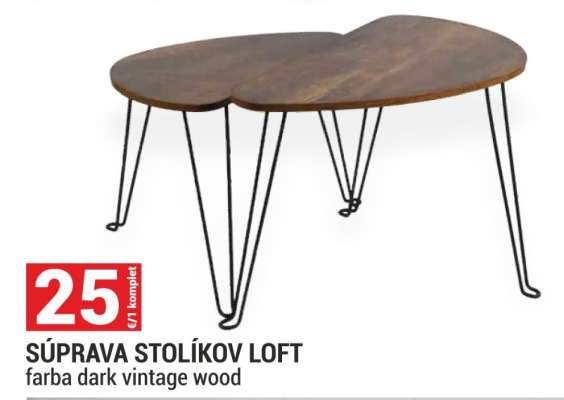 SÚPRAVA STOLÍKOV LOFT