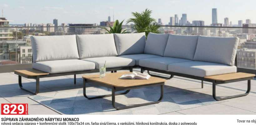 SÚPRAVA ZÁHRADNÉHO NÁBYTKU MONACO