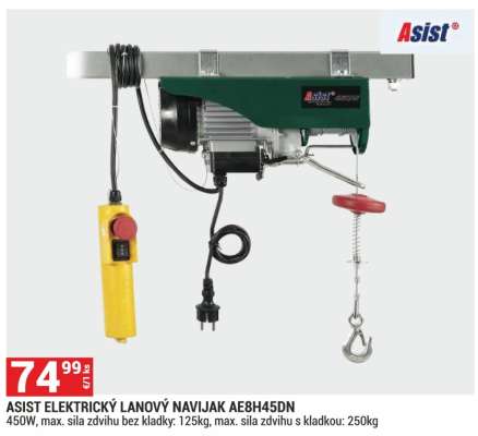 ASIST ELEKTRICKÝ LANOVÝ NAVIJAK AE8H45DN