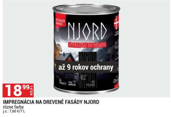 IMPREGNÁCIA NA DREVENÉ FASÁDY NJORD