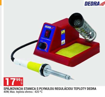 SPÁJKOVACIA STANICA S PLYNULOU REGULÁCIOU TEPLOTY DEDRA