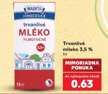 Trvanlivé mlieko 3,5 % 1l