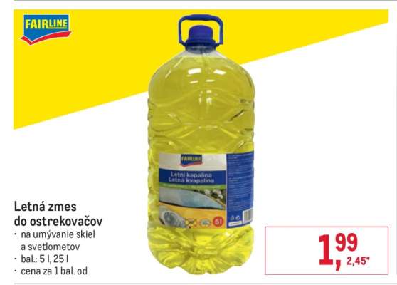 Letná zmes do ostrekovačov
