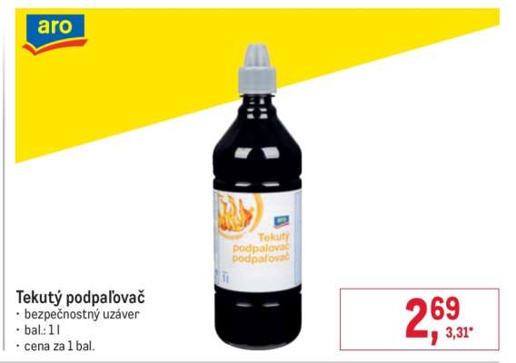 Tekutý podpaľovač