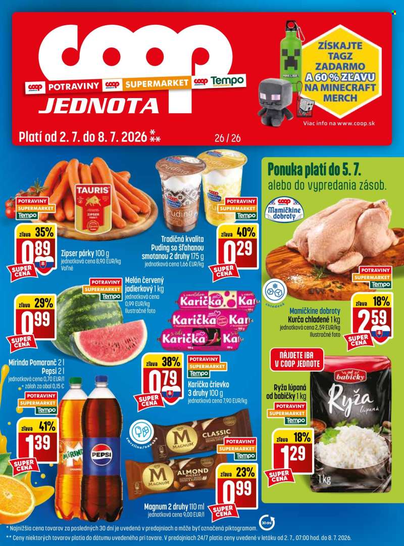 Leták COOP Jednota - 2.7.2026 - 8.7.2026.