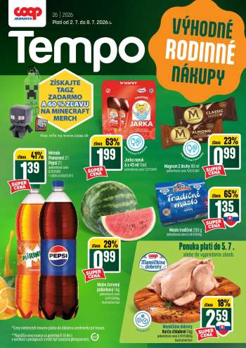 Leták COOP Jednota - 2.7.2026 - 8.7.2026.
