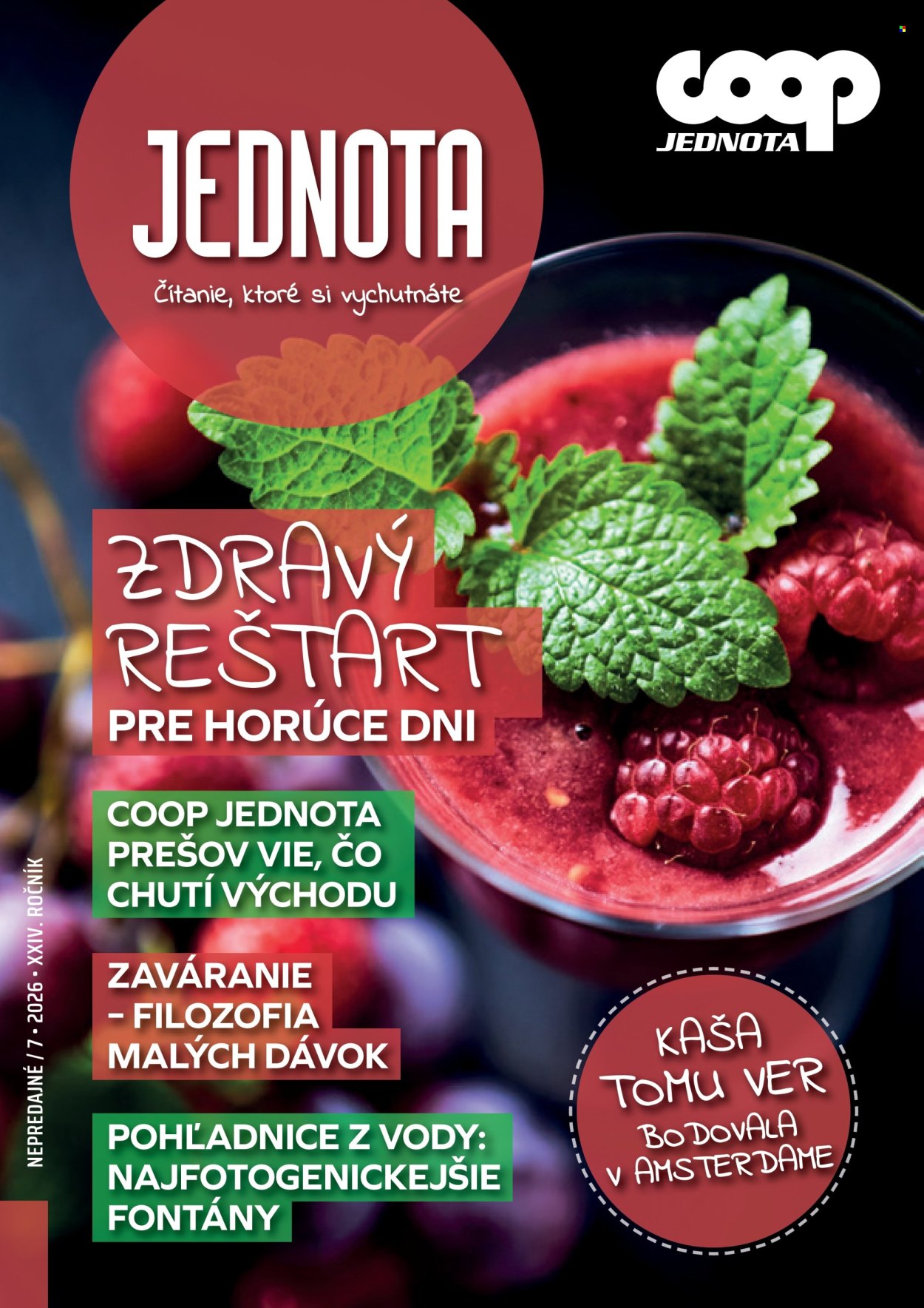 Leták COOP Jednota - 1.7.2026 - 31.7.2026. Strana 1