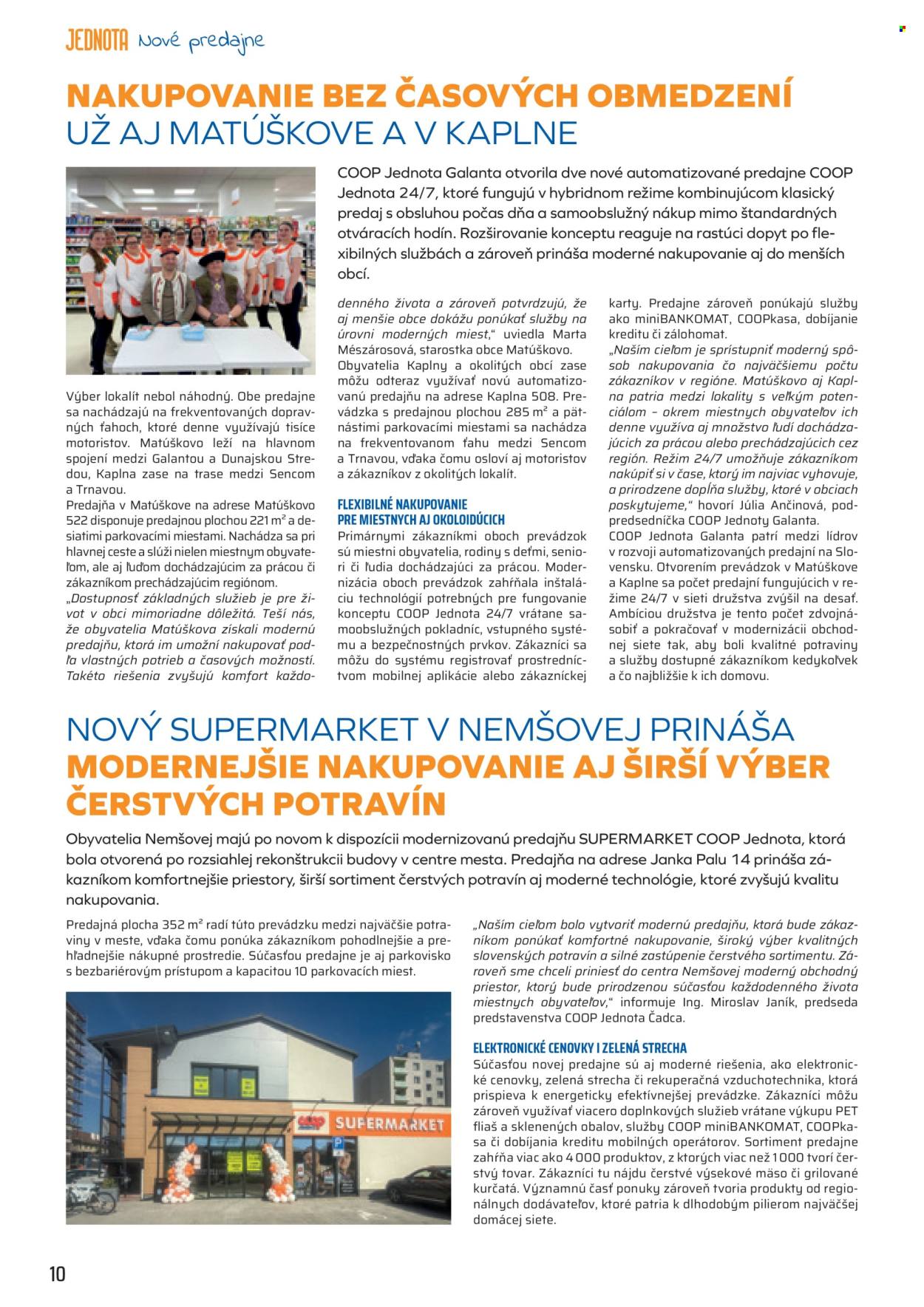 Leták COOP Jednota - 1.7.2026 - 31.7.2026. Strana 10