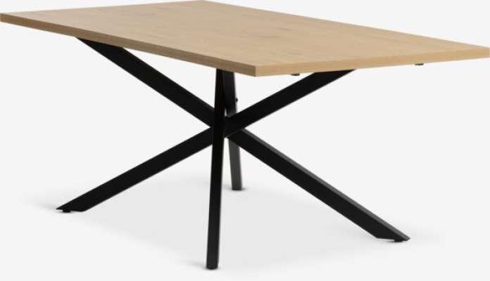 Jedálenský stôl NORTOFT 95x200 farba teplého duba/čierna