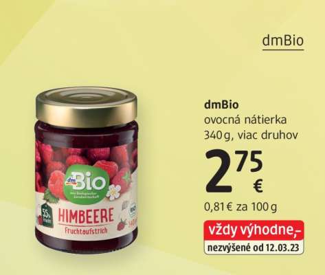 dmBio ovocná nátierka