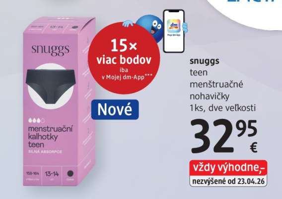 snuggs teen menštruačné nohavičky