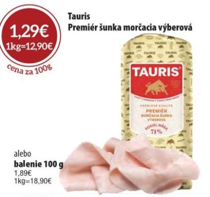 Tauris Premiér šunka morčacia výberová