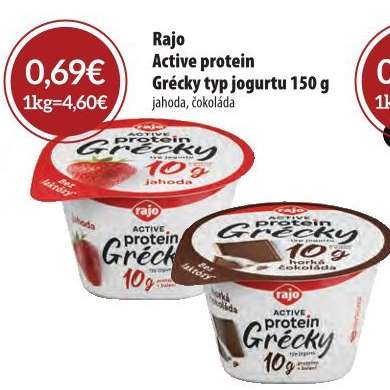 Rajo Active protein Grécky typ jogurtu 150 g