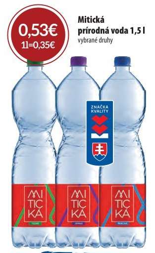 Mitická prírodná voda 1,5 l