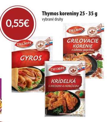 Thymos koreniny 25 - 35 g