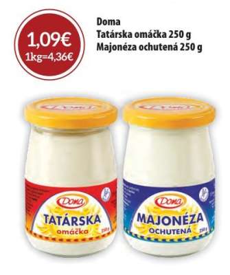 Doma Tatárska omáčka 250 g / Majonéza ochutená 250 g