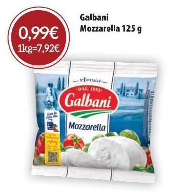 Galbani mozzarella 125 g
