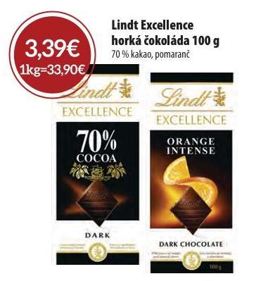 LINDT EXCELLENCE Horká čokoláda 100 g