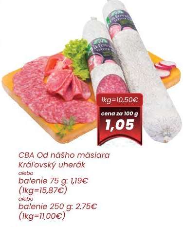 CBA Od nášho mäsiara Kráľovský uherák