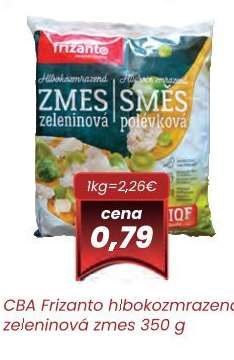 CBA Frizanto hlboko zmrazená zeleninová zmes 350 g