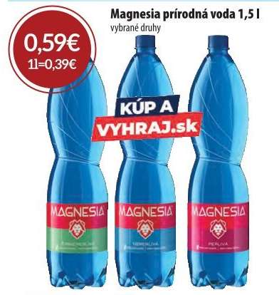 Magnesia prírodná voda 1,5 l