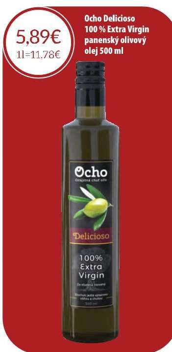 Ocho Delicioso 100 % Extra Virgin panenský olivový olej 500 ml