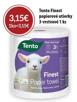 Tento Finest papierové utierky 3-vrstvové 1 ks