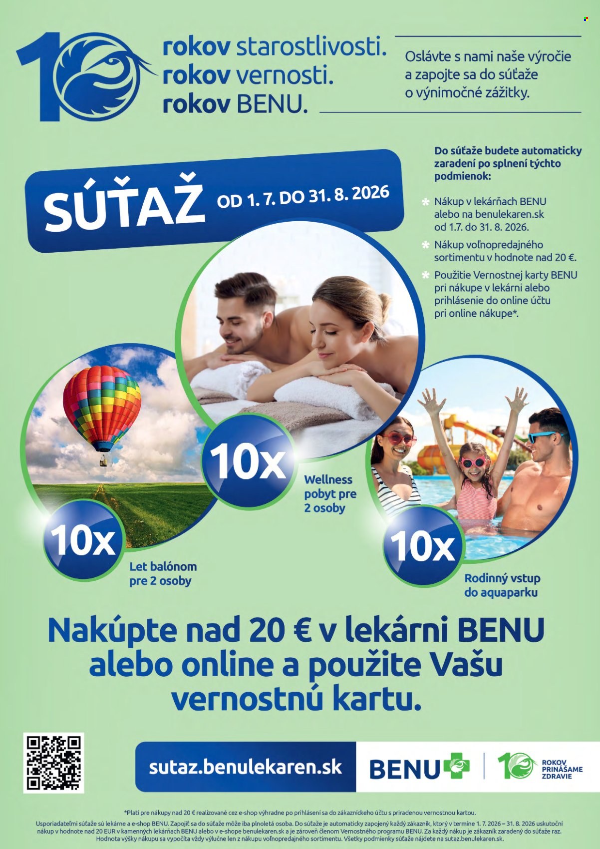 Leták BENU Lekáreň - 1.7.2026 - 31.8.2026. Strana 12