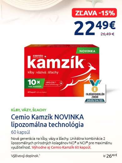Cemio Kamzík NOVINKA lipozomálna technológia