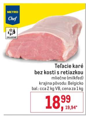 Teľacie karé bez kosti s retiazkou