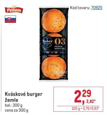 Kváskové burger žemle