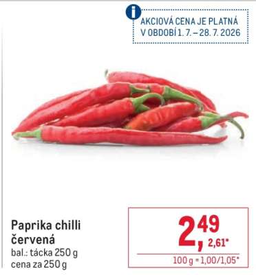 Paprika chilli červená