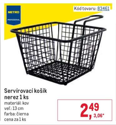 Servírovací košík nerez 1 ks