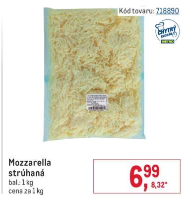 Mozzarella strúhaná