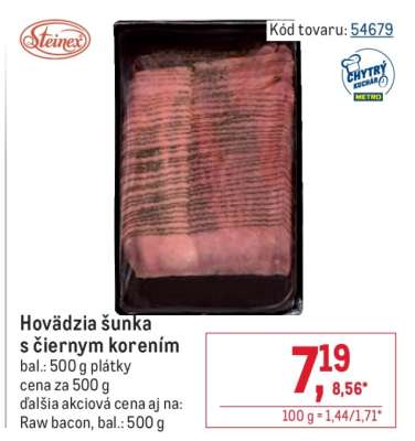 Hovädzia šunka s čiernym korením