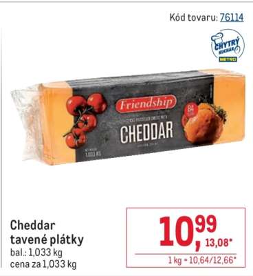 Cheddar tavené plátky
