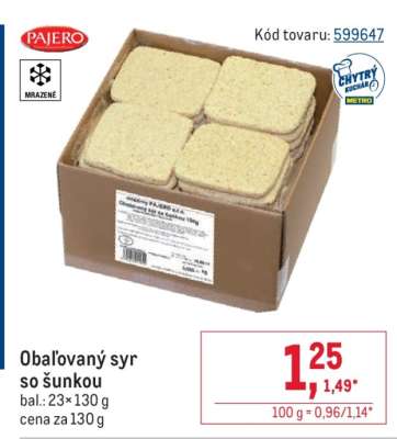 Obaľovaný syr so šunkou