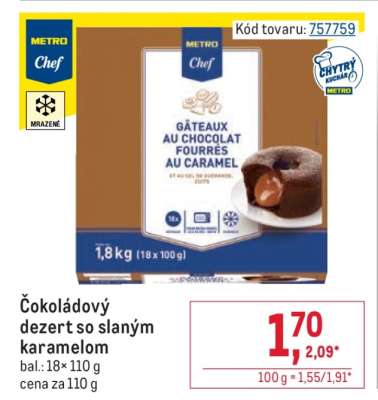 Čokoládový dezert so slaným karamelom
