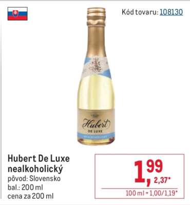 Hubert De Luxe nealkoholický
