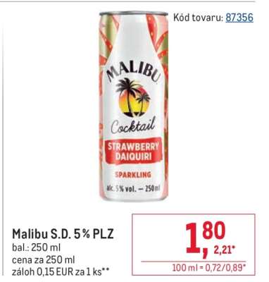 Malibu S.D. 5% PLZ
