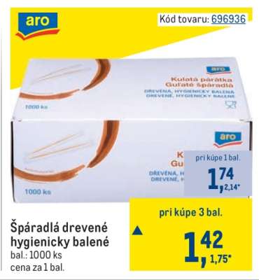 Špáradlá drevené hygienicky balené