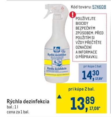 Rýchla dezinfekcia